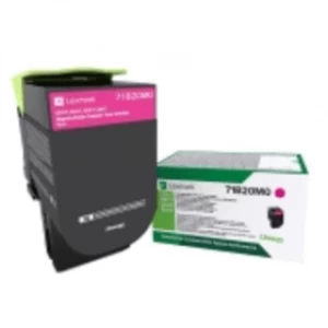 image of Lexmark 71B20M0 Magenta Laser Toner Ink Cartridge