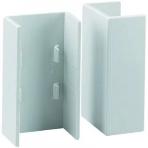 Image of Wickes Mini Trunking Coupler - White 25 x 16mm Pack of 2
