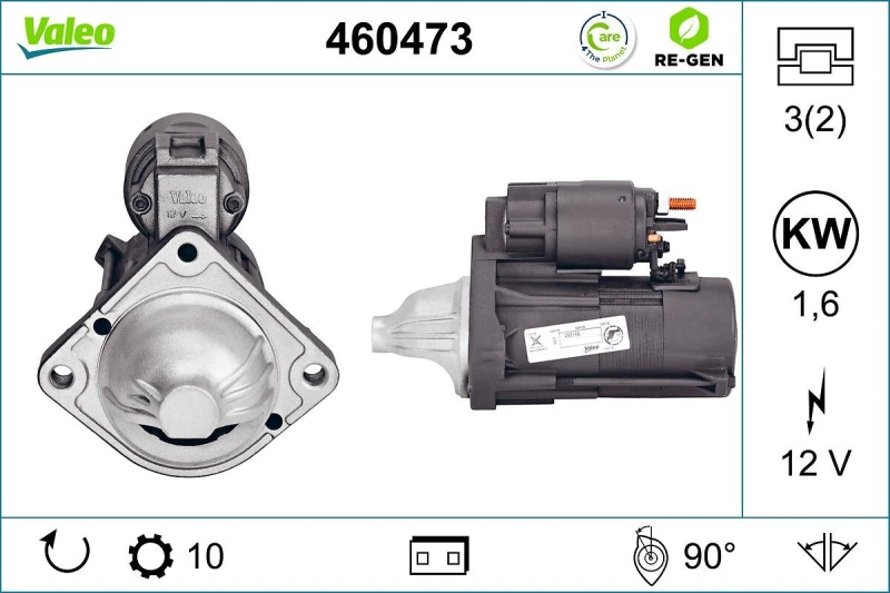 Image of Starter motor VALEO 460473