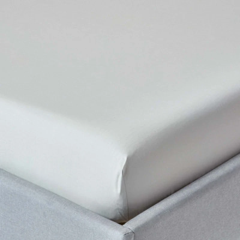 Image of Homescapes Silver Grey Egyptian Cotton Deep Fitted Sheet 200 Tc, Double
