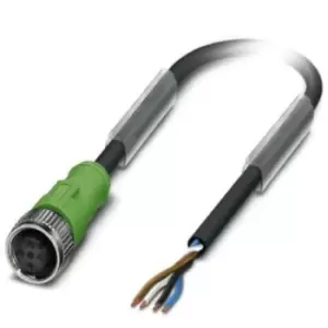 image of Phoenix Contact Sac-4P- 5,0-Pur/m12Fs Cable Assy, M12 Rcpt To Wire, 4P, 5M