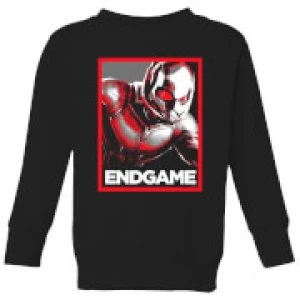 Image of Avengers Endgame Ant-Man Poster Kids Sweatshirt - Black - 11-12 Years