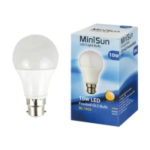 Image of 10 x 10W BC B22 Warm White LED GLS Bulbs