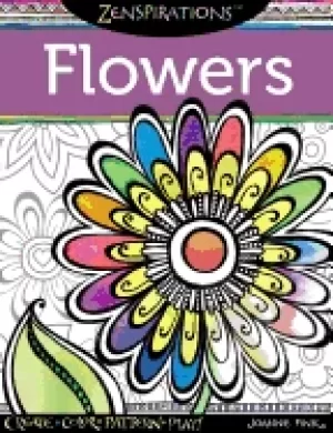 Image of zenspirations coloring book flowers create color pattern play 30 whimsical