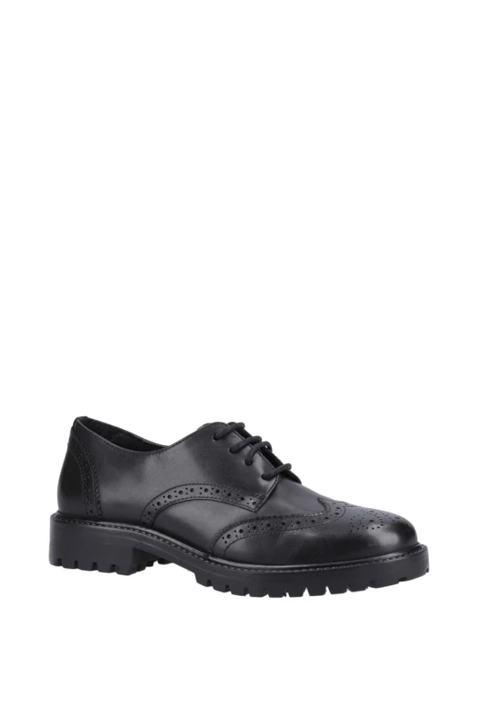 Image of Hush Puppies Girl's Athena Senior Shoe in Black Size: Infant 5 Black Female Infant 5