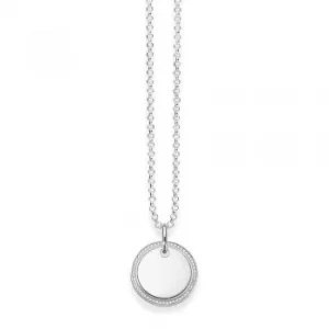 image of THOMAS SABO Sterling Silver Circle Necklace KE1480-051-14