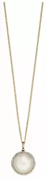 Image of Elements Gold GP2160W 9k Yellow Gold Diamond And Pearl Jewellery