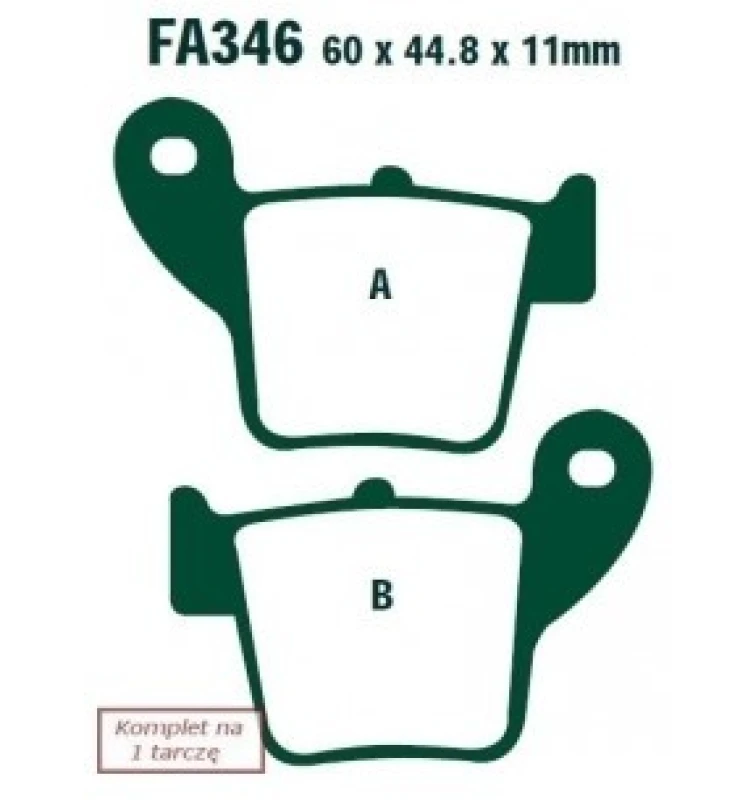 Image of EBC Brakes FA346TT Brake pad set Brake Pad Set,disc brake (402)