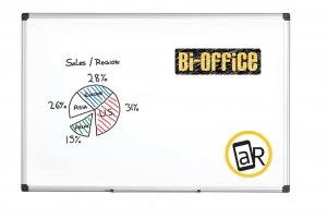 image of Bi-Office Whiteboard Aluminium Frame 1500x1000mm MA1512170