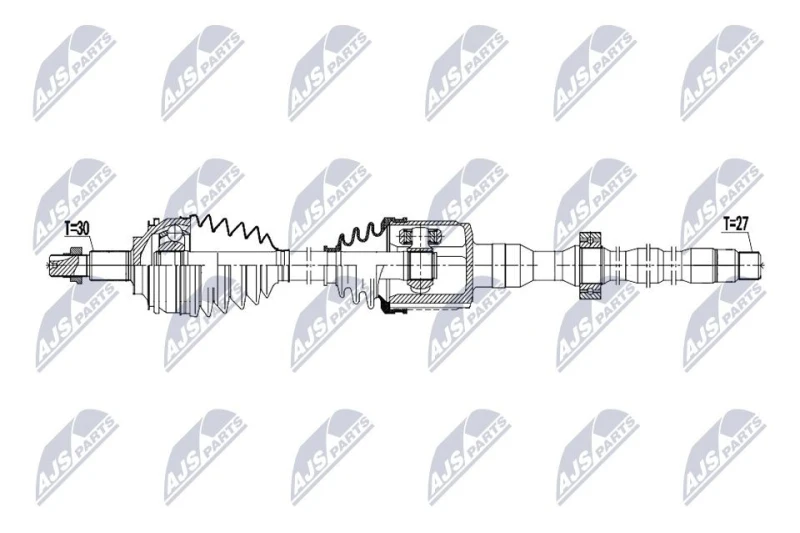 Image of NTY NPW-TY-240 Drive shaft Automatic Transmission, Front Axle Right Drive Shaft (13)