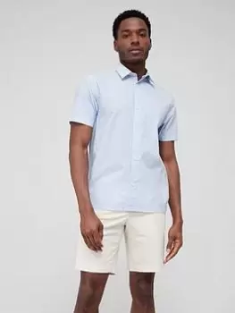 Image of Ted Baker Arloy All Over Print Short Sleeve Shirt - Blue Size 2, Men