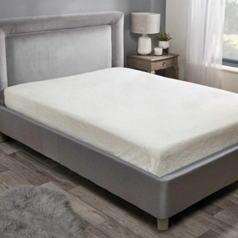 Image of Rapport Home Teddy Fleece Plain Fitted Bed Sheets in Cream Size: Single Cream Unisex Single