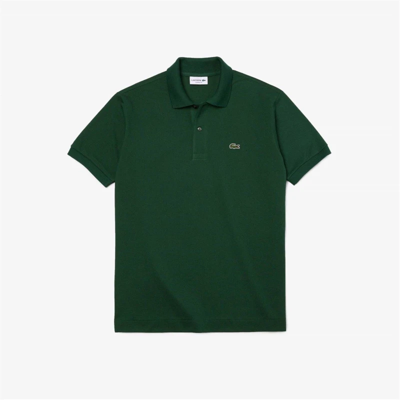 Image of Lacoste Pine Green Regular Fit Ultra Soft Cotton Jersey Polo Shirt Green Male XL 205826UK