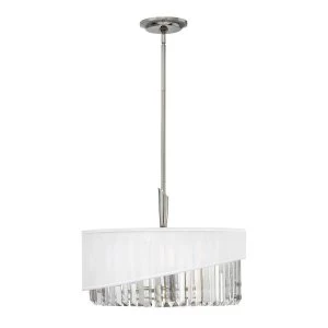 Image of 3 Light Ceiling Pendant Polished Nickel, E14