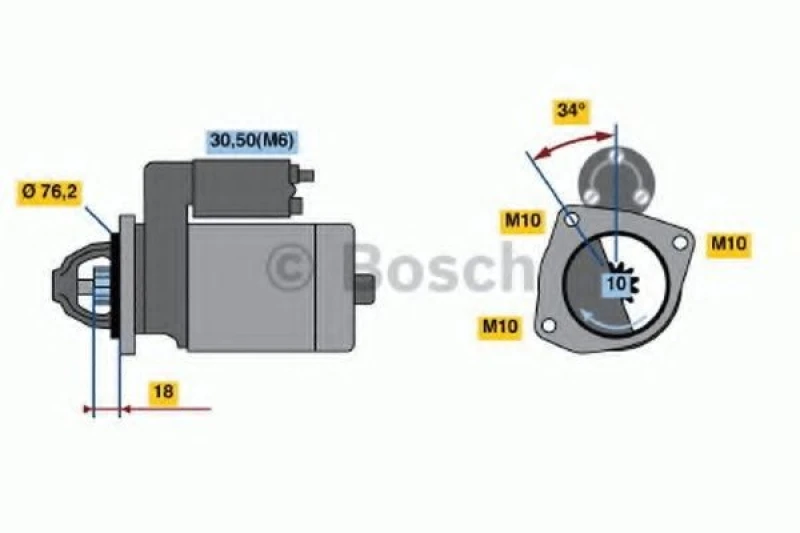 Image of Starter motor Bosch 0 986 020 900