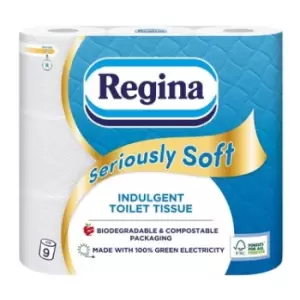 image of 9 Pack Seriously Soft White 3 Ply Toilet Tissue