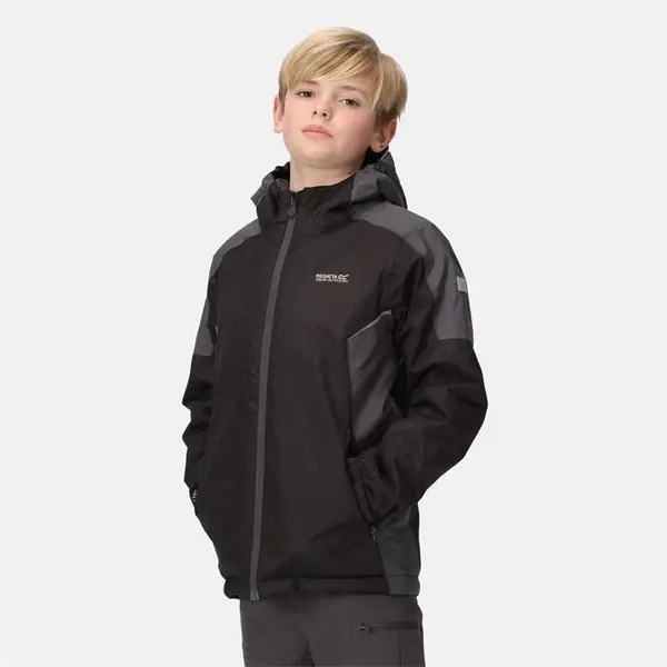 Image of Regatta Hurdle IV Waterproof Jacket - Black C5-C6yrs