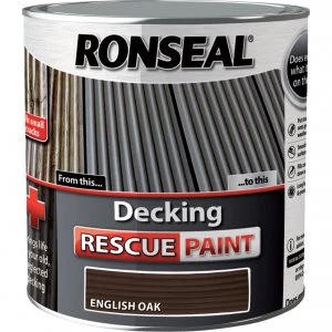 Image of Ronseal Decking Rescue Paint English Oak 2.5l