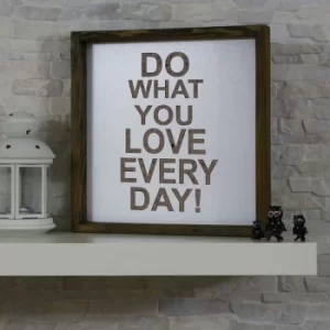 Image of KZM001 Brown White Decorative Framed MDF Painting