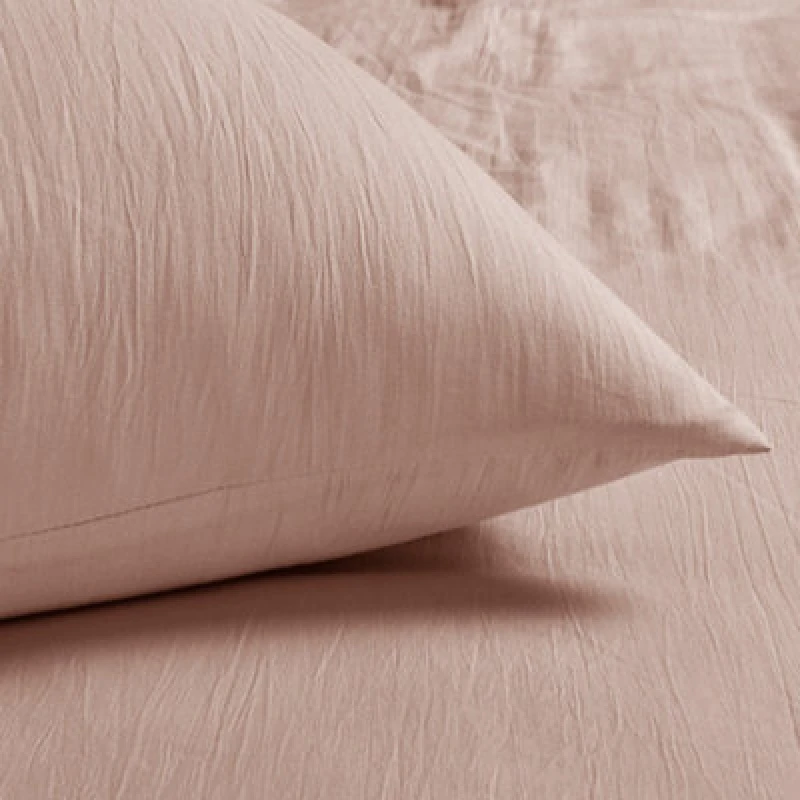 Image of Velosso Minimalist Microfibre Duvet Cover & Pillowcase Set, Breathable Fabric, Machine Washable, Wrinkle-Resistant Sleep Essentials - Pink