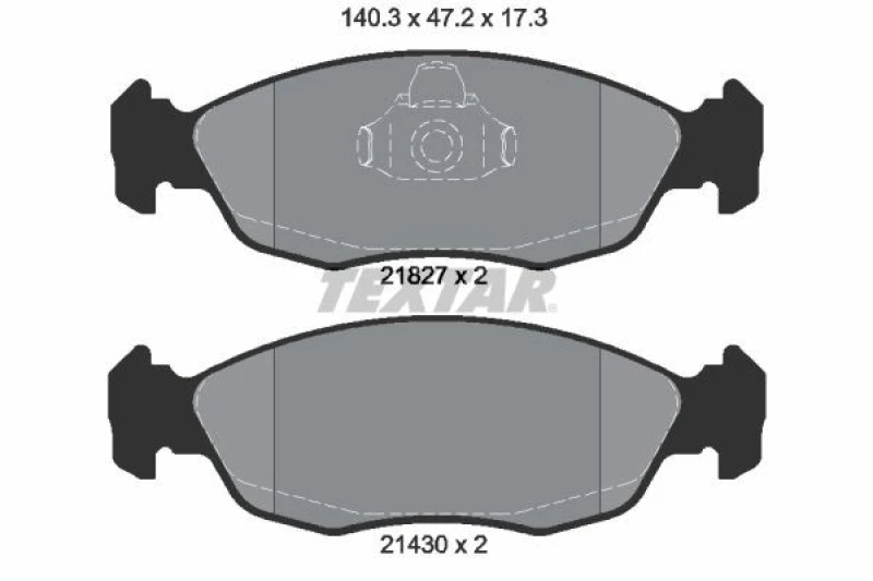 Image of Brake pad set TEXTAR 2182702