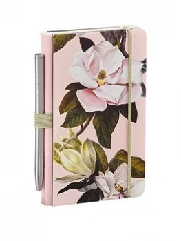 Image of Ted Baker Ladies Mini Notebook & Pen - Pink, One Colour, Women
