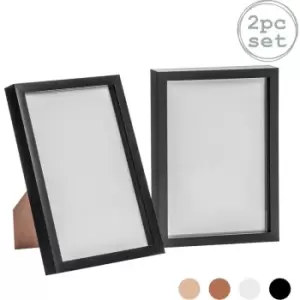 Image of Nicola Spring - 3D Box Photo Frames - A4 (8 x 12') - Black - Pack of 2