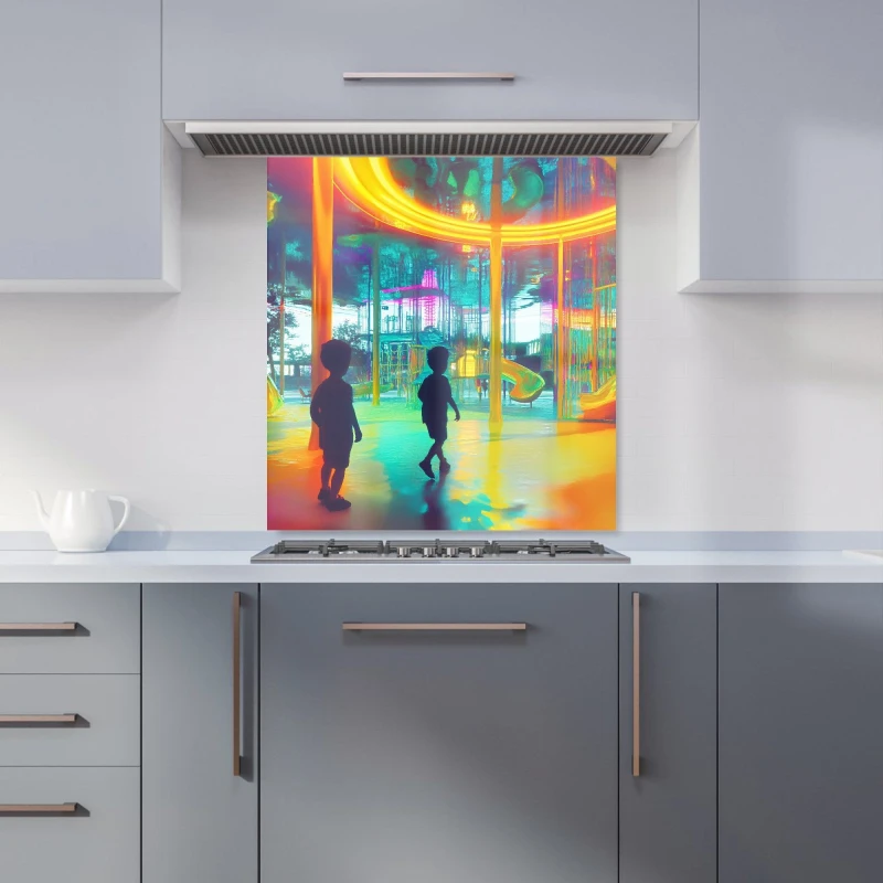 Image of Designer Kitchen Splashbacks Elena Sable: 00018 Kitchen Splashback Size: 600mm x 750mm Multicolor Unisex 600mm x 750mm