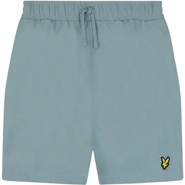 image of Lyle & Scott Boys Swim Shorts - Slate Blue, Size Age: 12-13 Years Blue VUYRL Unisex age: 12-13 YEARS