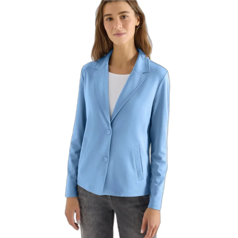 Image of cecil Womens blazer with piped pockets Cecil Bleu Female L 212953-17410