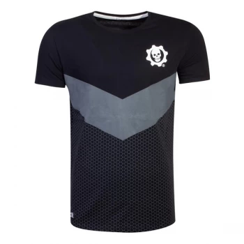 Image of Gears Of War - Tonal Colour Block Mens X-Large T-Shirt - Black