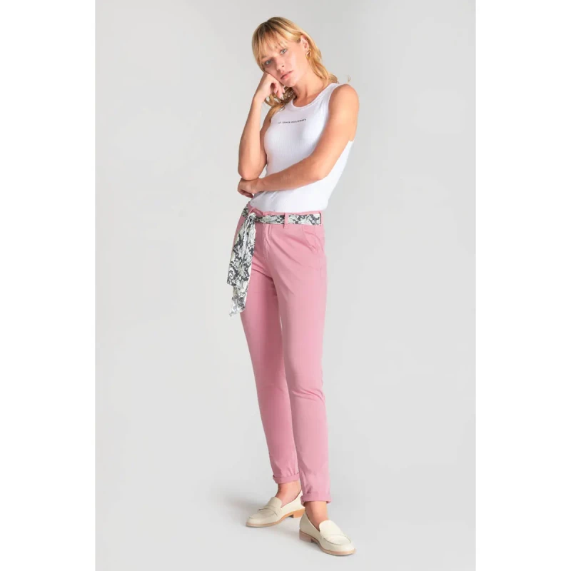 Image of Le Temps des cerises Belted Trousers For Her Le Temps des cerises Dyli Rose Female 27