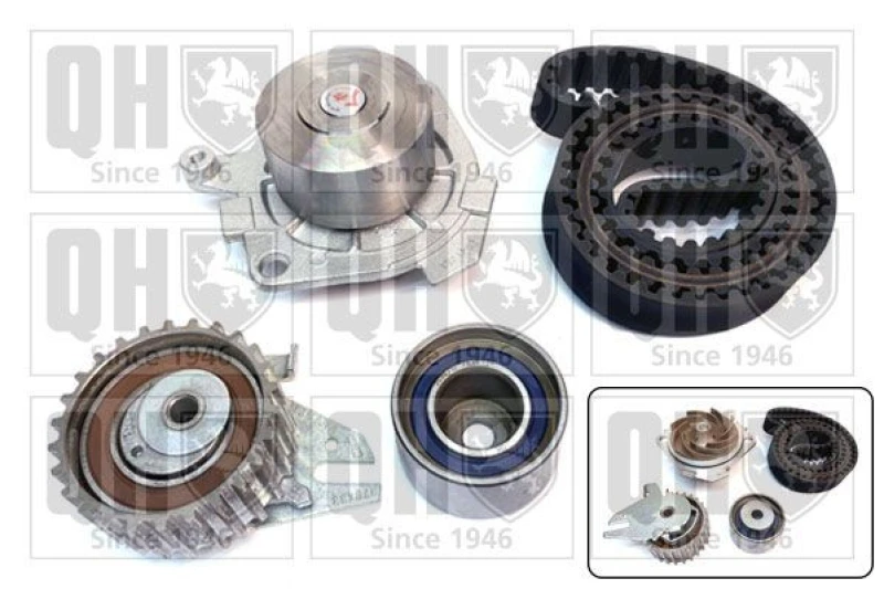 Image of QUINTON HAZELL Water pump and timing belt kit QUINTON HAZELL QBPK7930