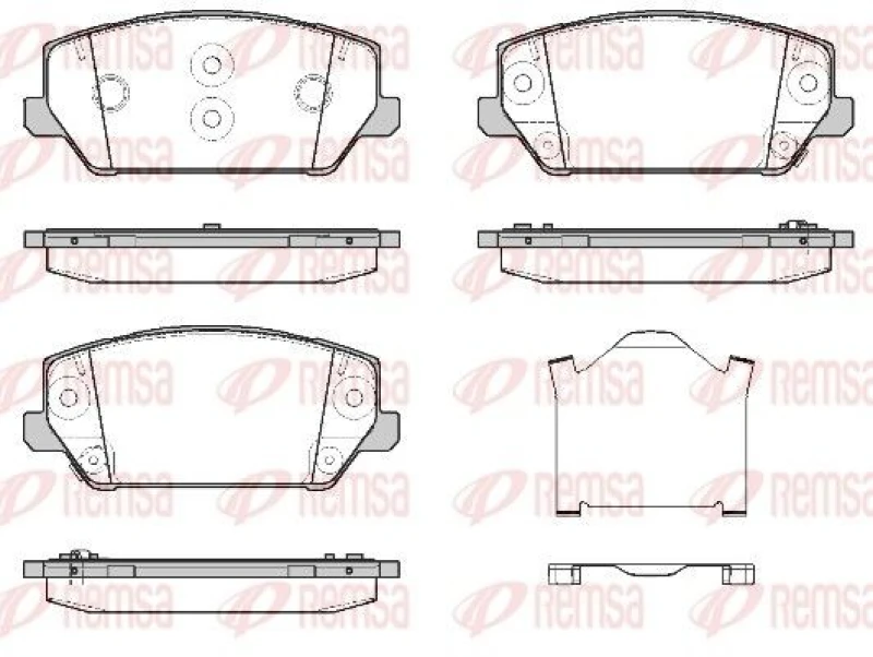 Image of REMSA Brake pad set REMSA 1809.02