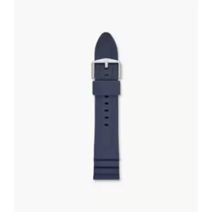Image of Fossil Mens 22Mm Light Silicone Watch Strap - Blue