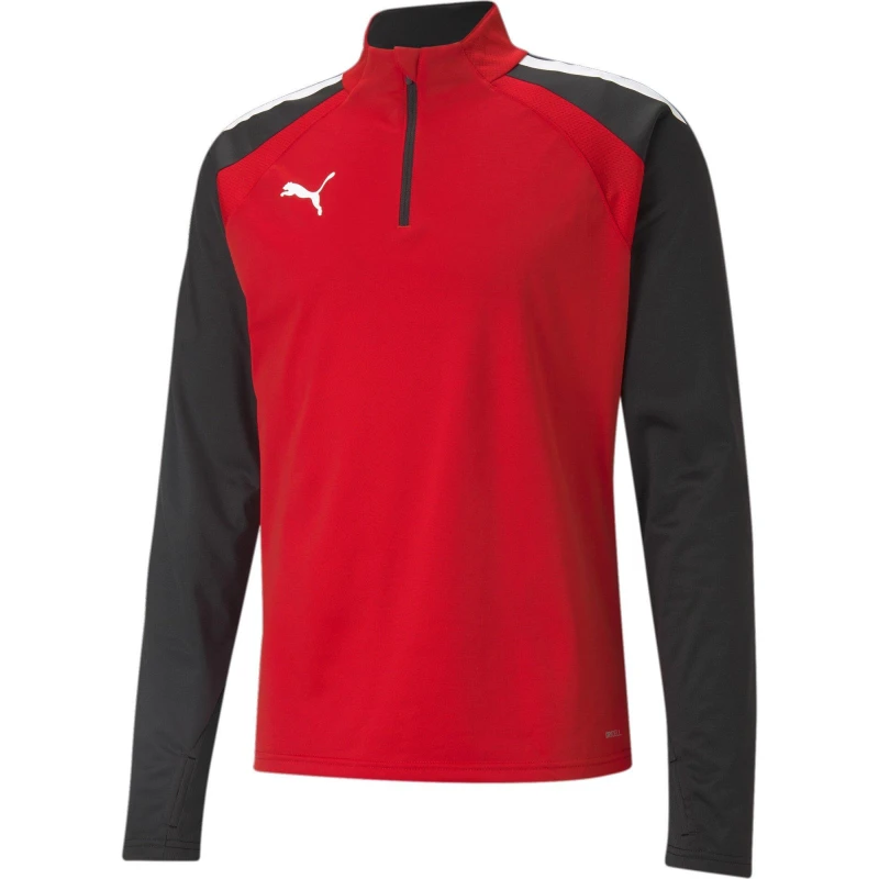 Image of Puma Mens Teamliga 1/4 Zip Fleece Red male XS