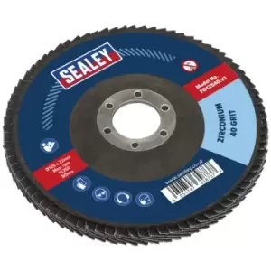 Image of Sealey FD12540 Flap Disc Zirconium Ø125mm Ø22mm Bore 40Grit