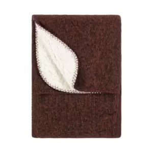 Image of Nurrel Knitted Sherpa Reverse Throw