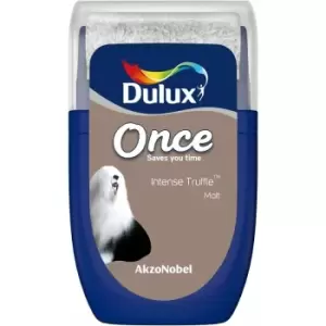 Image of Dulux Once Intense Truffle Matt Emulsion Paint 30ml
