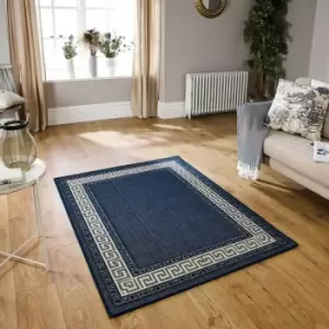 Image of Oriental Weavers - Greek Key Flatweave Blue 60cm x 180cm Rectangle - Blue
