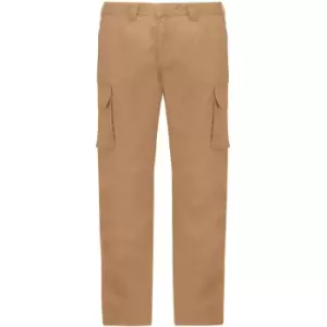 image of Kariban Adults Unisex Multi-Pocket Cargo Trousers (36R) (Camel) - Camel