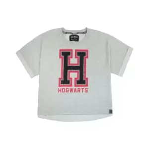Image of Harry Potter Womens/Ladies Hogwarts Alumni Cropped T-Shirt (L) (Grey)