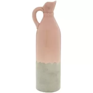 Image of Decorative Tall Blush Stoneware Jug