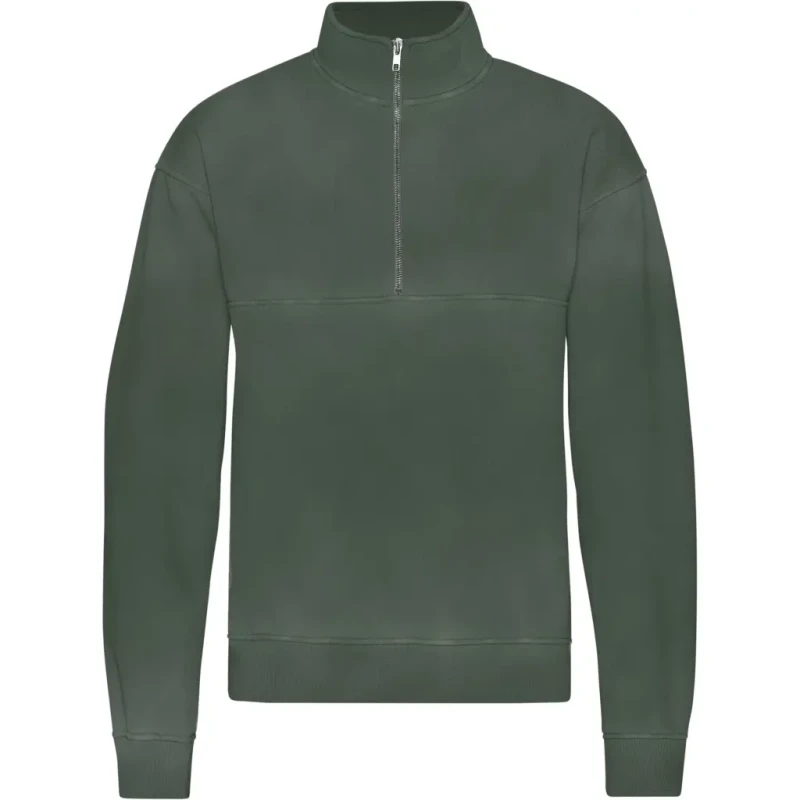 Image of Colorful Standard 1/4 zip sweatshirt Colorful Standard Organic Midnight Forest Vert Unisex L