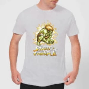 Image of Street Fighter Blanka 16-bit Mens T-Shirt - Grey - 4XL