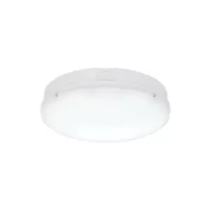 Image of Saxby Forca Cct - Integrated LED Outdoor Microwave Flush Light Gloss White, Opal IP65