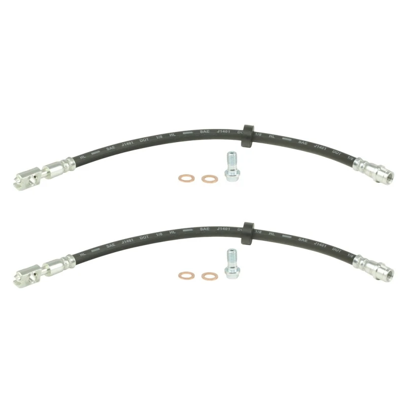 Image of RIDEX 83B0886 Brake Hose Front Axle, with banjo bolt Brake Hose (83)