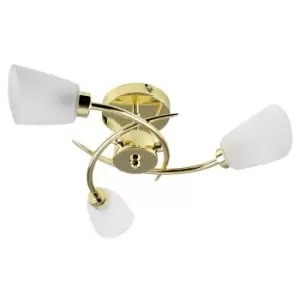 Image of Kavio 3 Way Gold Ceiling Bar Light