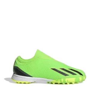 Image of adidas X Ghosted .3 Laceless Junior Astro Turf Trainers - Green