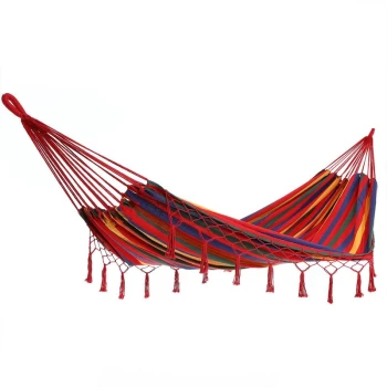 image of Detex - Hammock Camping Garden 300kg Hanging Swing Travel Day Bed Hiking Canvas Red